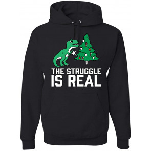 Christmas Trex The Struggle Is Real Ugly Christmas  T-Shirt