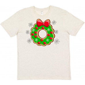 Christmas Wreath Cookie With Snowflakes T-Shirt