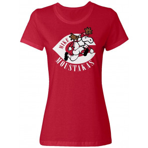Cincinnati Fans Mike Moose Old Logo Ladies Crewneck T-Shirt