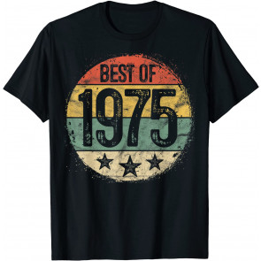 Circular Retro Best Of 1975 45th Birthday Gift 45 Year Old T-Shirt