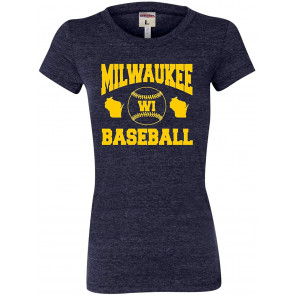 City Of Milwaukee Wisconsin Baseball Tri-Blend T-Shirt