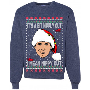 Clark Grizwald It's A Bit Nipply Out Ugly Christmas  T-Shirt