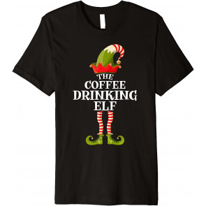 Coffee Drinking Elf T-Shirt