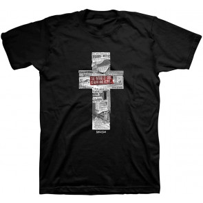 Collage Cross - Black T-Shirt