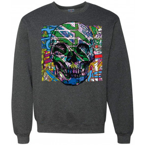 Colorful Abstract Skull Face Streetwear T-Shirt