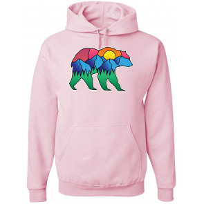 Colorful California Bear Mountain Silhoutte Animal Lover T-Shirt