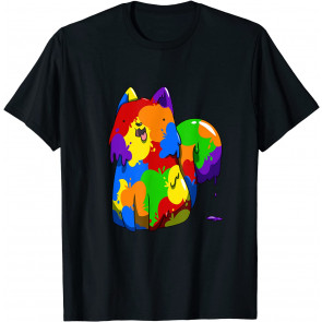 Colorful Liquid Art Dog For Artists And Pet Lovers T-Shirt