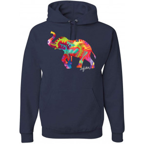 Colorful Walking Good Luck Elephant Animal Lover T-Shirt