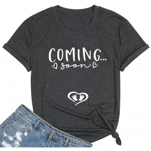 Coming Soons For Women Mom Pregnancy Announcement Mama Tshirt Mom To Be Gifts New Mom T-Shirt