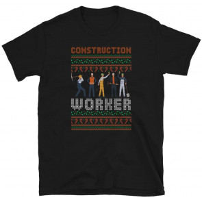 Construction Worker Ugly Christmas  Gift T-Shirt