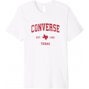 Converse Texas TX Vintage Sports Design Red Print T-Shirt