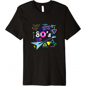 Cool 80s Eighties Rock Band Music Gift Retro Costume Party T-Shirt