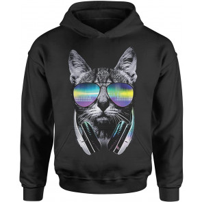 Cool Cat DJ Cat With Headphones T-Shirt
