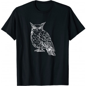 Cool Halloween Owl Graphic Pun Birding Bird Watching Grunge T-Shirt