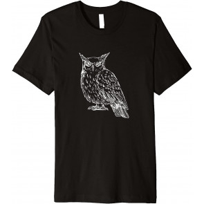 Cool Halloween Owl Graphic Pun Birding Bird Watching Grunge T-Shirt