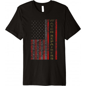 Cool Patriotic Watch Repairers USA - US Flag Gift Idea T-Shirt