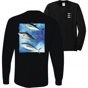 Cool Skipjack Bluefin Albacore Tuna Fish Trio Fishing Front And Back T-Shirt