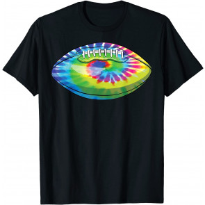 Cool Tie Dye Football Gift T-Shirt