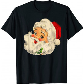 Cool Vintage Christmas Santa Claus Face T-Shirt