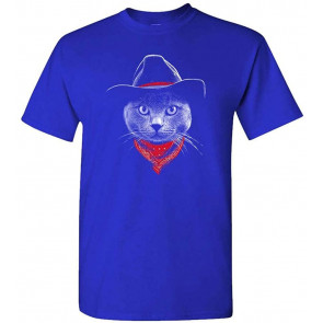 Cowboy CAT - USA Western Wild 50's America - T-Shirt
