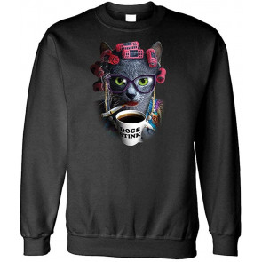 Crazy CAT Lady - Fleece Sweat T-Shirt