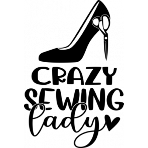 Crazy Sewing Lady T-Shirt