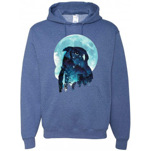 Creepy Winter Beach Night Owl Fashion Graphic T-Shirt
