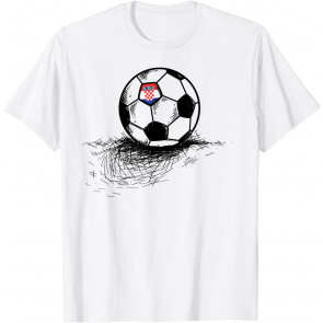 Croatia Soccer Ball Flag Jersey  T-Shirt