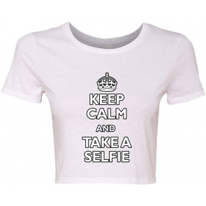 Crop Top Ladies Keep Calm And Take A Selfie T-Shirt