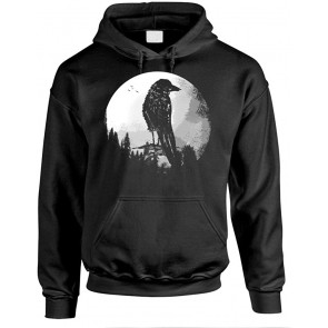 Crow Silhouette - Raven Night Goth Dark T-Shirt