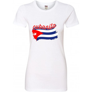 Cubanita Cuba Pride Cuban Flag Deluxe Soft T-Shirt