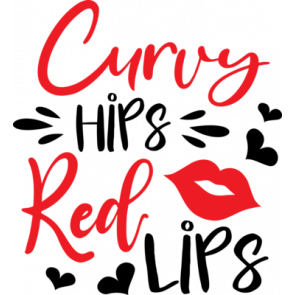 Curvy Hips Red Lips T-Shirt