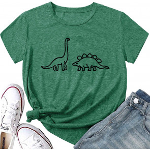 Cute Dinosaur Summer Loose Casual T-Shirt
