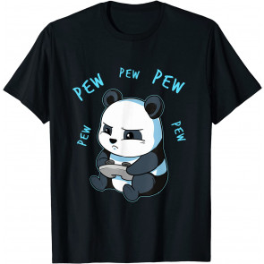 Cute Gaming Panda Pew Video Game Computer Player T-Shirt