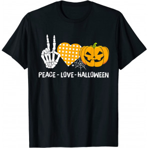 Cute Halloween Peace, Love, And Gnome Fall Girls Kids T-Shirt