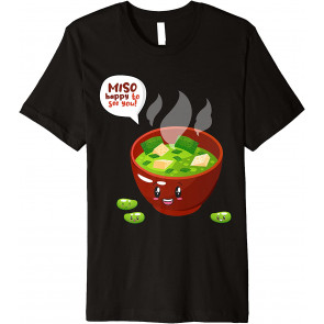 Cute Japanese Tofu Miso Happy To See You Valentine's Day Pun T-Shirt