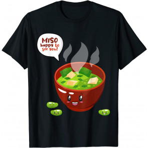 Cute Japanese Tofu Miso Happy To See You Valentine's Day Pun T-Shirt