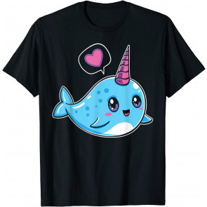 Cute Kawaii I Love Narwhals T-Shirt