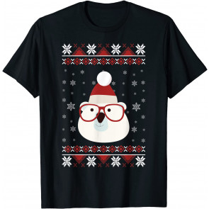 Cute Polar Bear With Santa Hat Ugly  T-Shirt