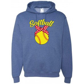 Cute Ribbon Bow Softball Mom Gift Mother's Day T-Shirt