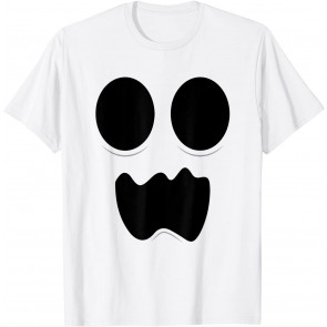 Cute Silly Ghost Ghoul Scared Face Halloween Boys Girls T-Shirt