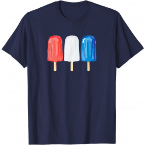 Cute Summer Frozen Treats 4th Of July Patriotic Popsicle T-Shirt