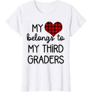 Cute Sweet Valentines Day Gift Idea For Third Grade Teacher T-Shirt