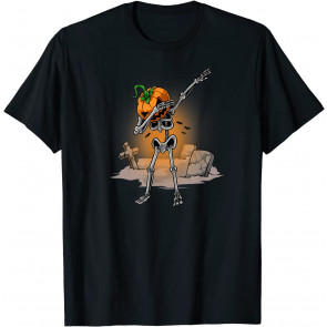 Dabbing Skeleton Pumpkin  T-Shirt