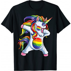 Dabbing Unicorn Gay Pride LGBT T-Shirt