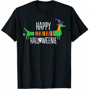 Dachshund Happy Halloweenie Cute Dog Halloween For Kids T-Shirt