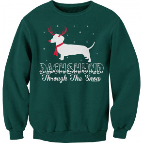 Dachshund Through The Snow - Christmas  Sweat T-Shirt