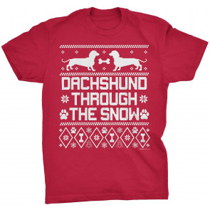 Dachshund Through The Snow - Weiner Dog Ugly Christmas  Christmas  T-Shirt