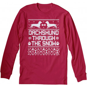 Dachshund Through The Snow - Weiner Dog Ugly Christmas  Christmas  T-Shirt