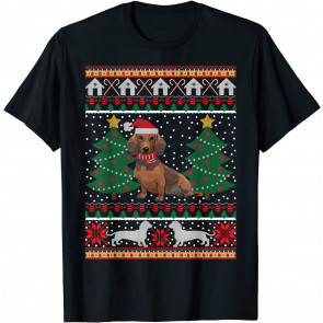 Dachshund Ugly Christmas T-Shirt